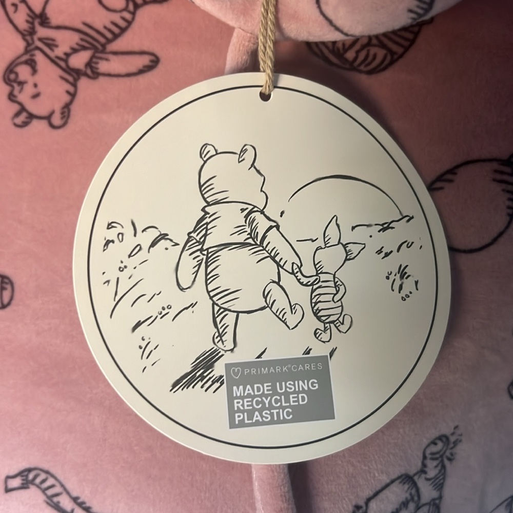 Brand new with tags Disney Winnie the Pooh pink velour cropped hoodie size lg. - Picture 3 of 6